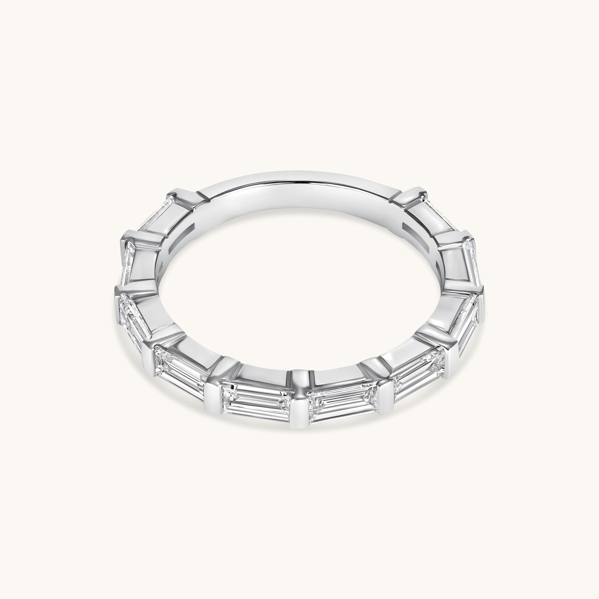 East-West Bar-Set Baguette Band