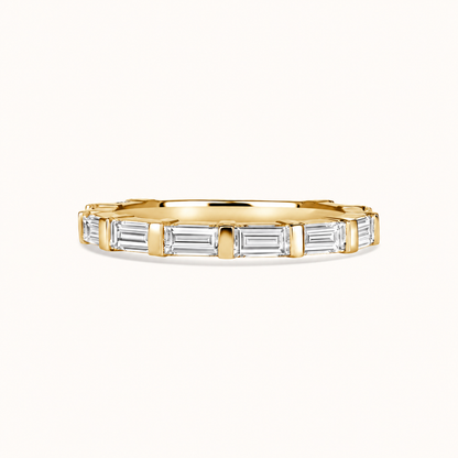 East-West Bar-Set Baguette Band