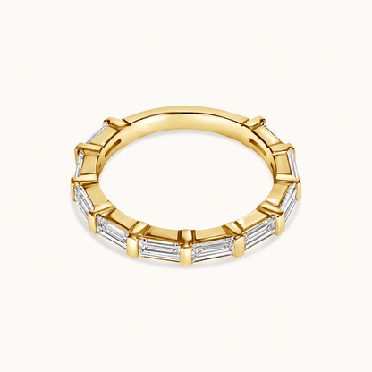 East-West Bar-Set Baguette Band