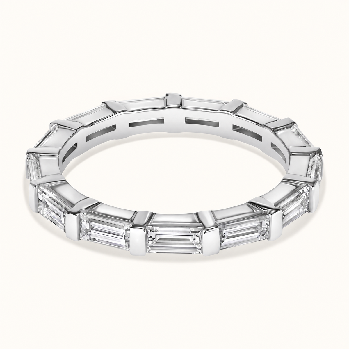 East-West Bar-Set Baguette Band