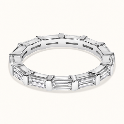 East-West Bar-Set Baguette Band
