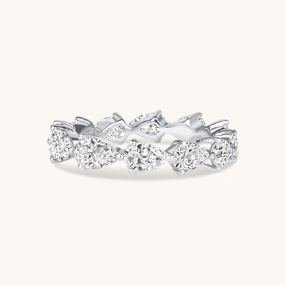 East-West Diamond Pear Shape Eternity Band