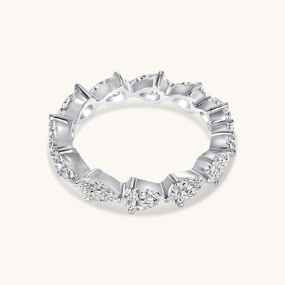 East-West Diamond Pear Shape Eternity Band
