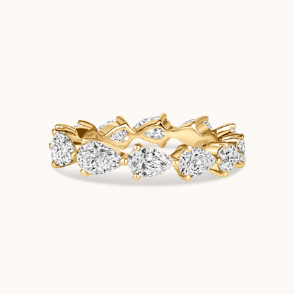 East-West Diamond Pear Shape Eternity Band