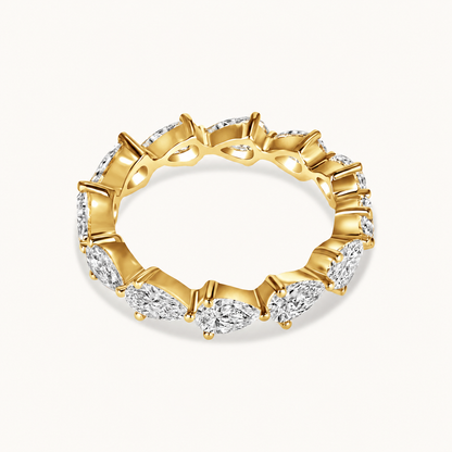 East-West Diamond Pear Shape Eternity Band