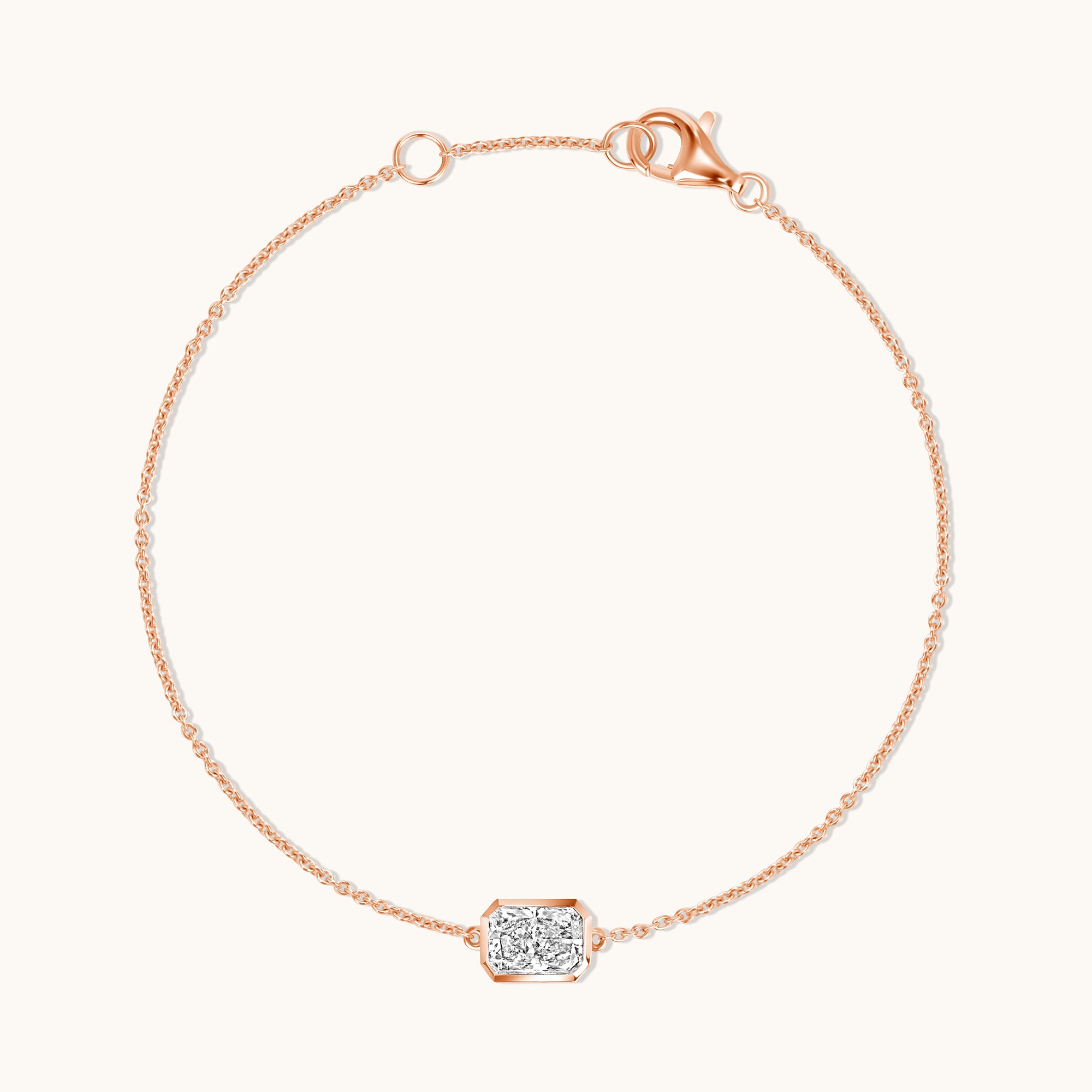 East-West Lab Diamond Bezel Bracelet - Happy Jewelers Fine Jewelry Lifetime Warranty