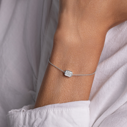 East-West Lab Diamond Bezel Bracelet - Happy Jewelers Fine Jewelry Lifetime Warranty