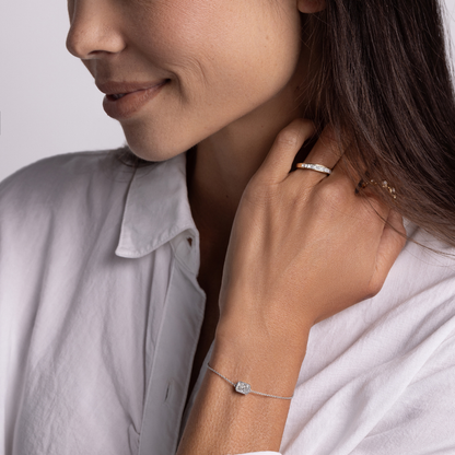 East-West Lab Diamond Bezel Bracelet - Happy Jewelers Fine Jewelry Lifetime Warranty