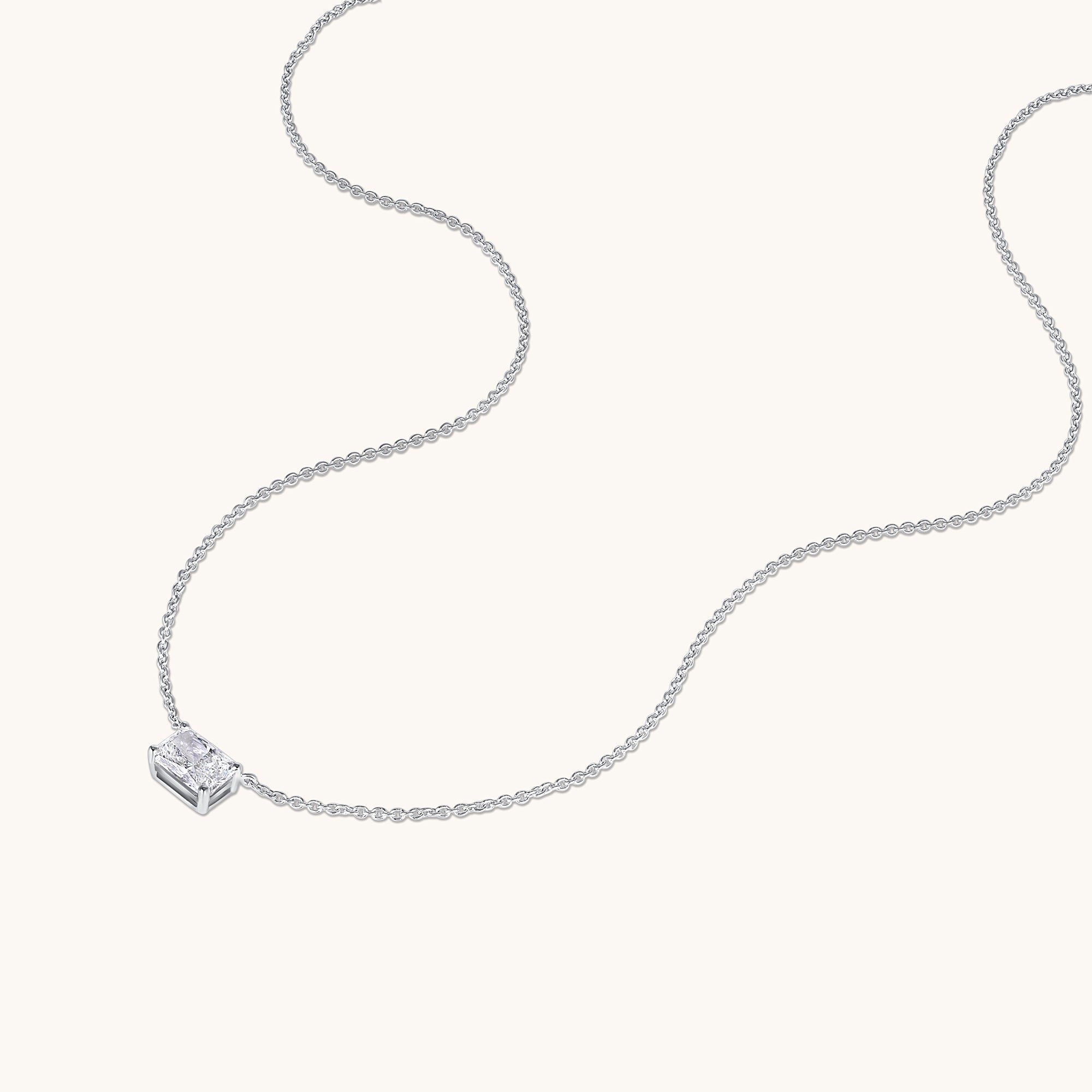 East-West Radiant Lab Diamond Solitaire Pendant - Happy Jewelers Fine Jewelry Lifetime Warranty