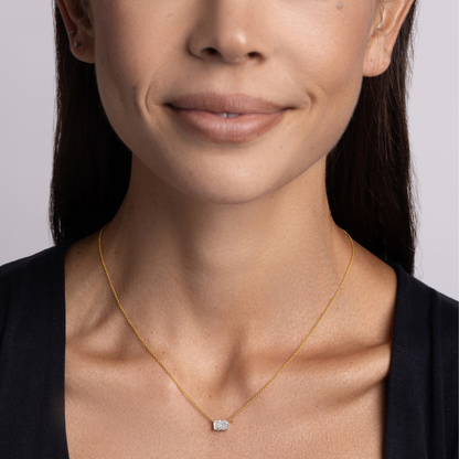 East-West Radiant Lab Diamond Solitaire Pendant - Happy Jewelers Fine Jewelry Lifetime Warranty