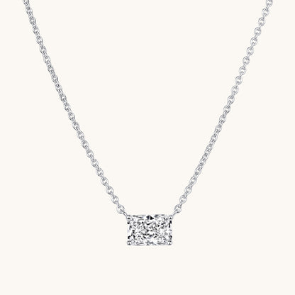 East-West Radiant Lab Diamond Solitaire Pendant - Happy Jewelers Fine Jewelry Lifetime Warranty