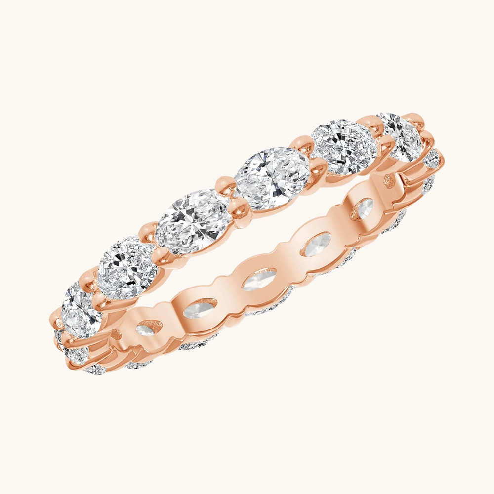 East West Oval Diamond Band - Happy Jewelers Fine Jewelry Lifetime Warranty