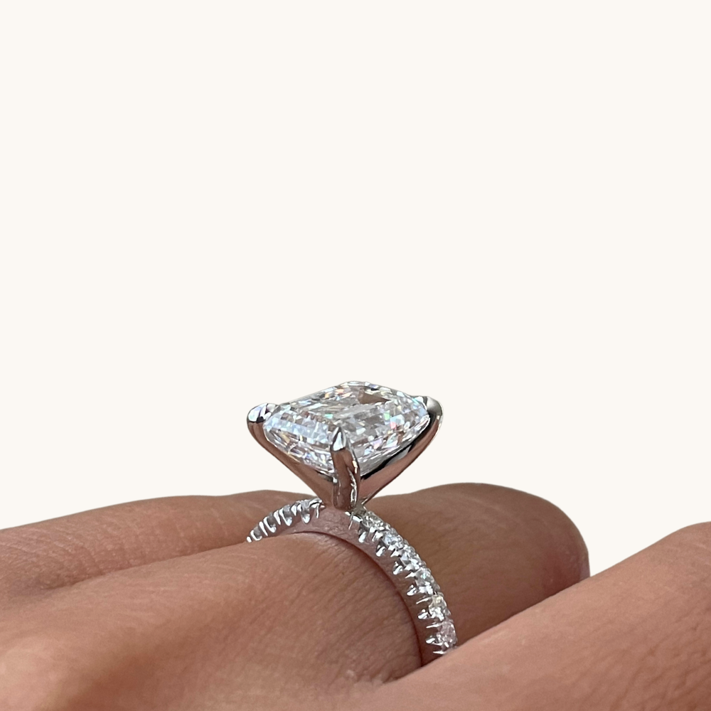4.26 Emerald Lab Diamond Engagement Ring - Happy Jewelers Fine Jewelry Lifetime Warranty