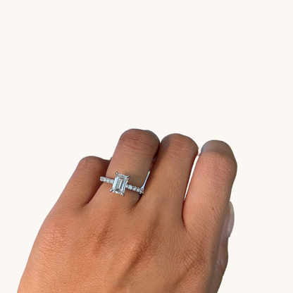 1.58 Emerald Lab Diamond Engagement Ring - Happy Jewelers Fine Jewelry Lifetime Warranty