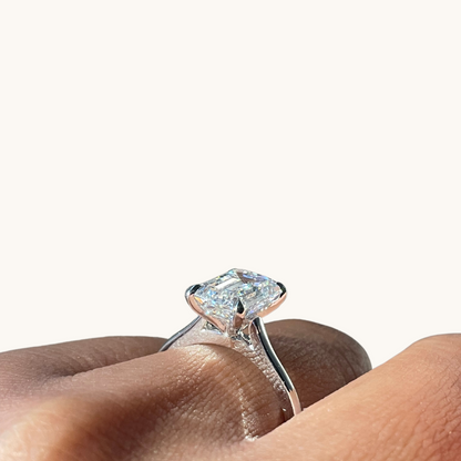 3.10 Emerald Lab Diamond Engagement Ring - Happy Jewelers Fine Jewelry Lifetime Warranty