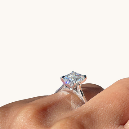 3.71 Emerald Lab Diamond Engagement Ring - Happy Jewelers Fine Jewelry Lifetime Warranty