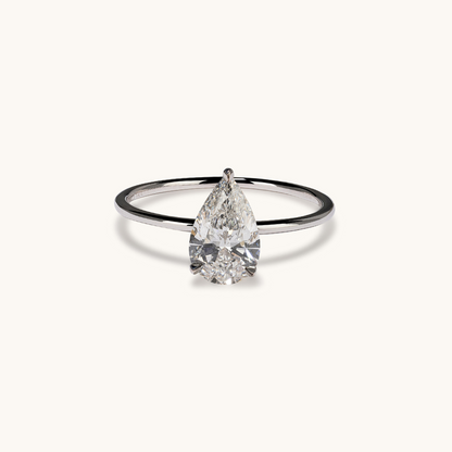 1.04 Pear Lab Diamond Engagement Ring - Happy Jewelers Fine Jewelry Lifetime Warranty