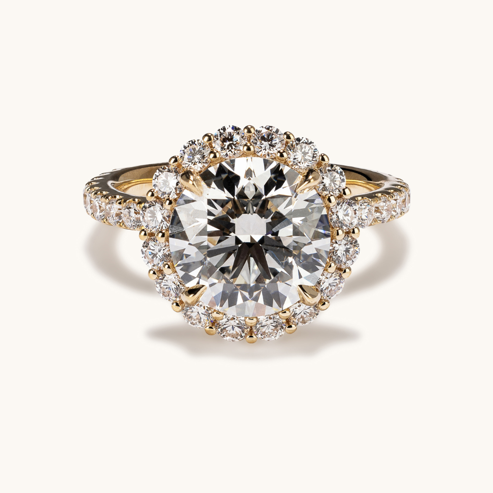 4.07 Round Lab Diamond Engagement Ring