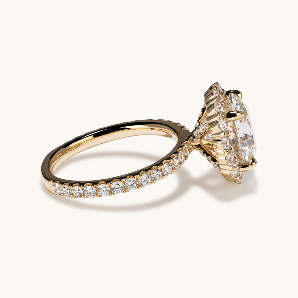 4.07 Round Lab Diamond Engagement Ring