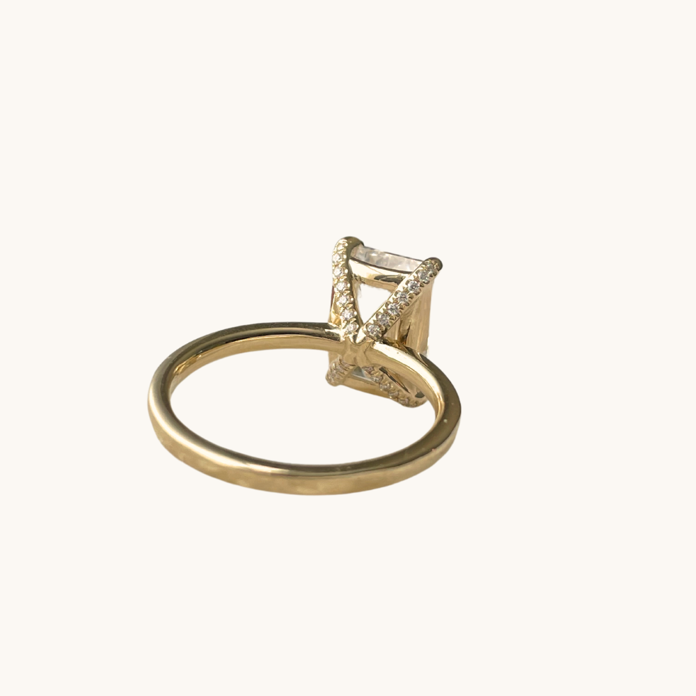 3.38 Emerald Lab Diamond Engagement Ring - Happy Jewelers Fine Jewelry Lifetime Warranty