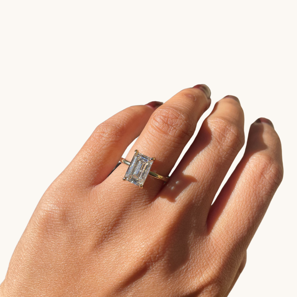 3.38 Emerald Lab Diamond Engagement Ring - Happy Jewelers Fine Jewelry Lifetime Warranty