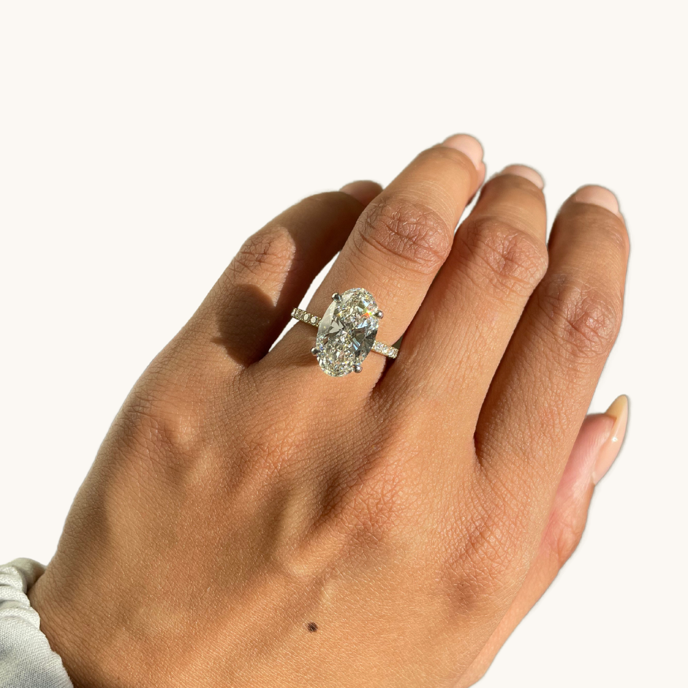 4.88 Oval Lab Diamond Engagement Ring - Happy Jewelers Fine Jewelry Lifetime Warranty