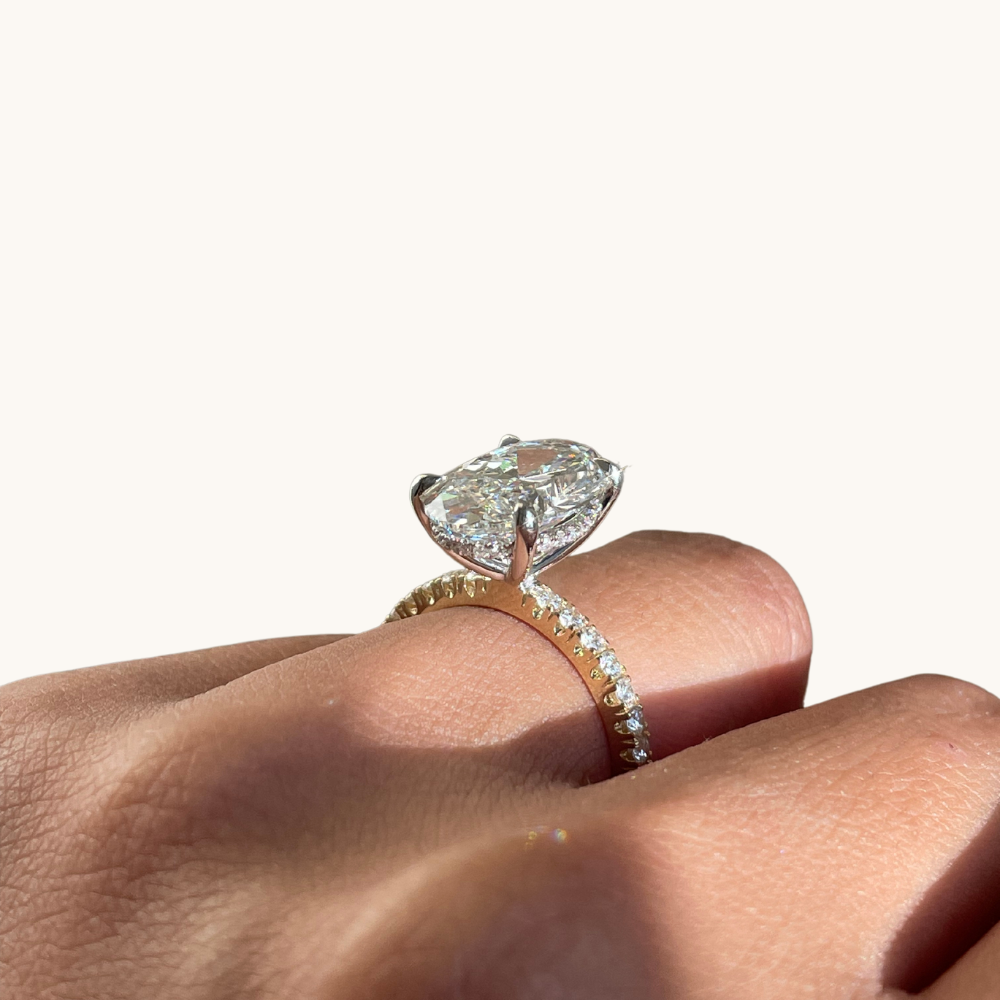 4.88 Oval Lab Diamond Engagement Ring