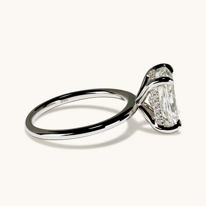 2.76 Radiant Lab Diamond Engagement Ring with Hidden Halo - Happy Jewelers Fine Jewelry Lifetime Warranty