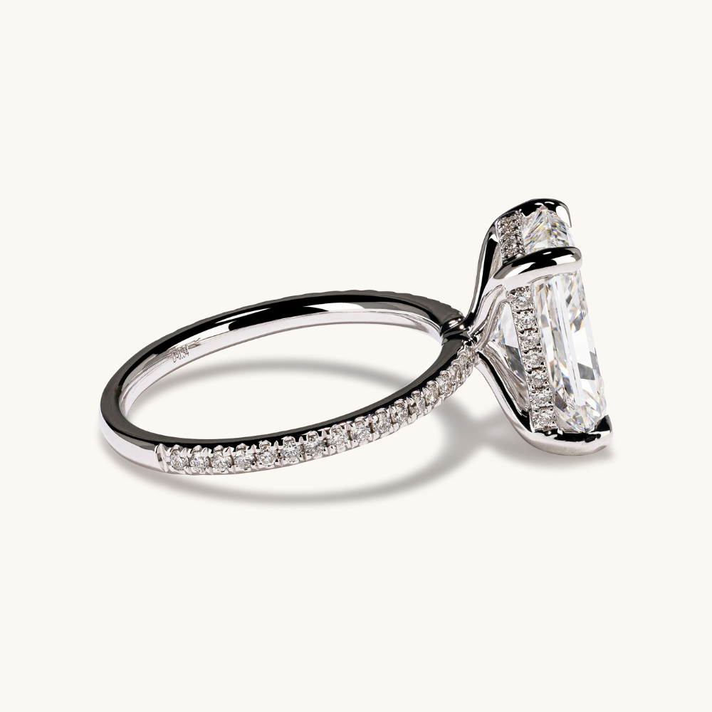 4.58 Radiant Lab Diamond Engagement Ring