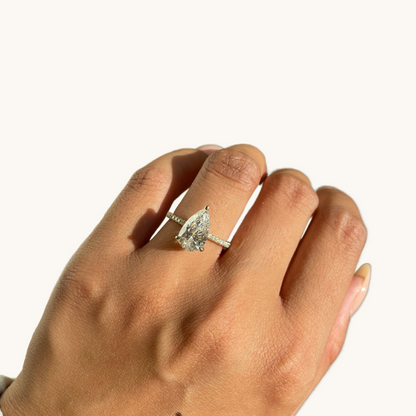2.54 Pear Lab Diamond Engagement Ring - Happy Jewelers Fine Jewelry Lifetime Warranty