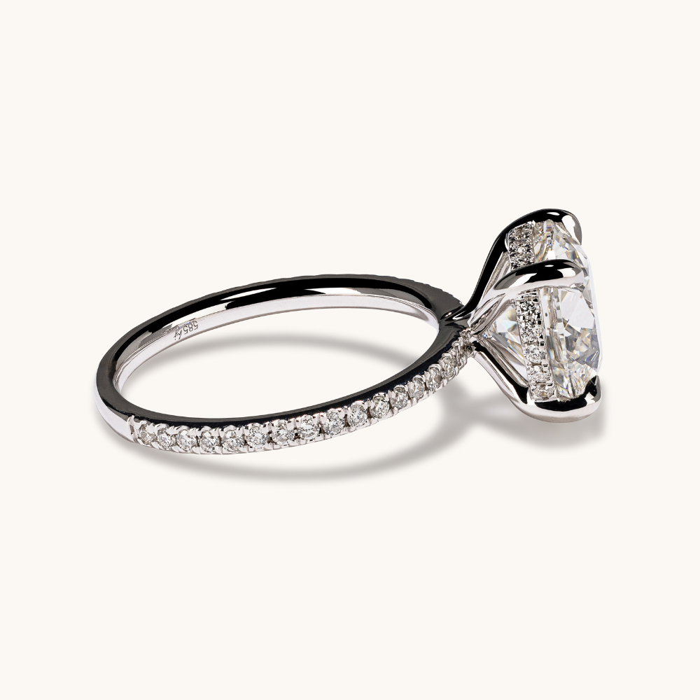 3.70 Round Lab Diamond Engagement Ring