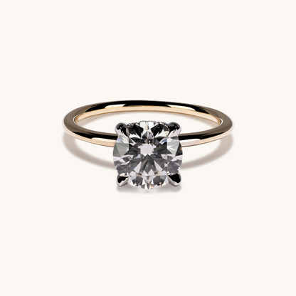 1.56 Round Lab Diamond Engagement Ring with Hidden Halo - Happy Jewelers Fine Jewelry Lifetime Warranty