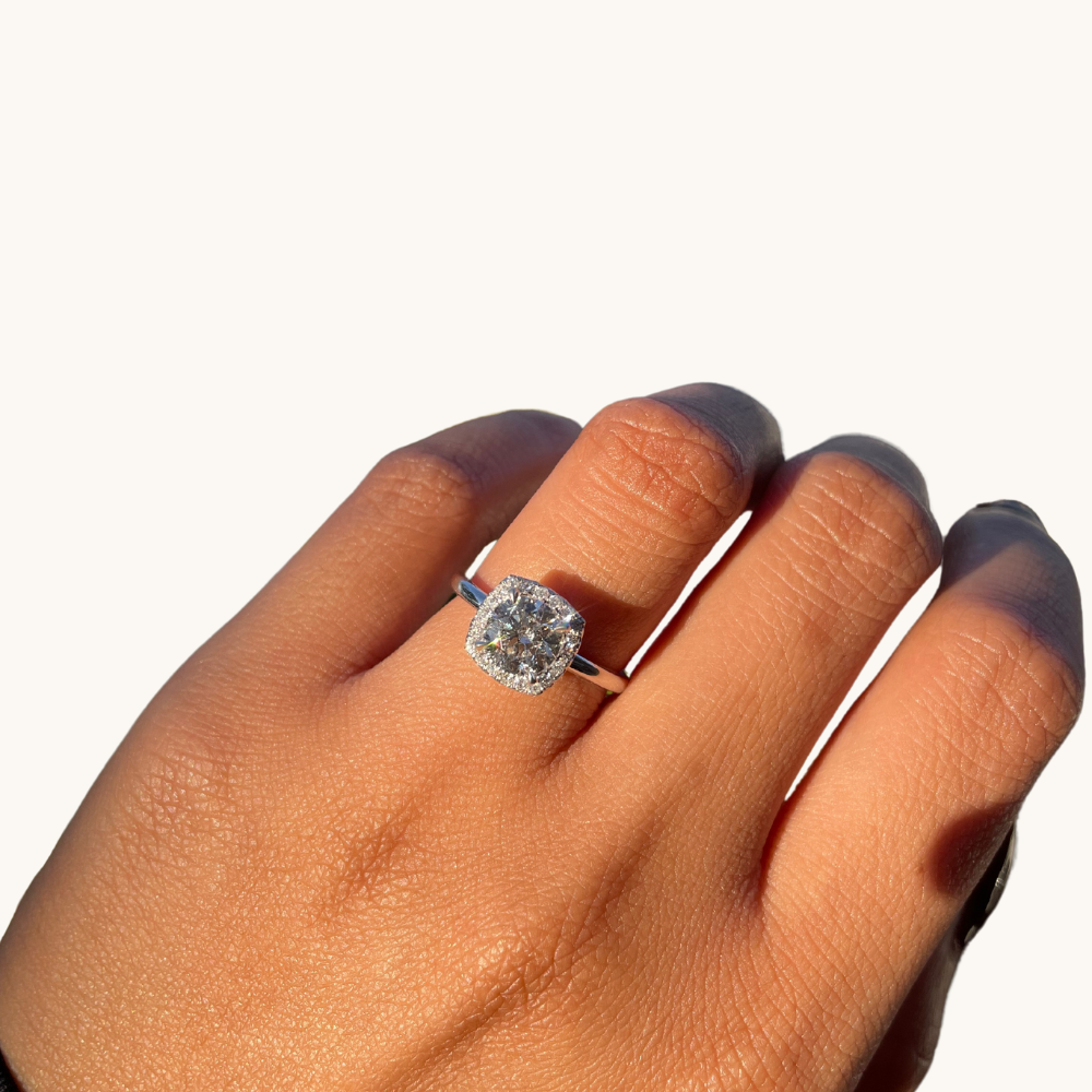 1.23 Round Lab Diamond Engagement Ring