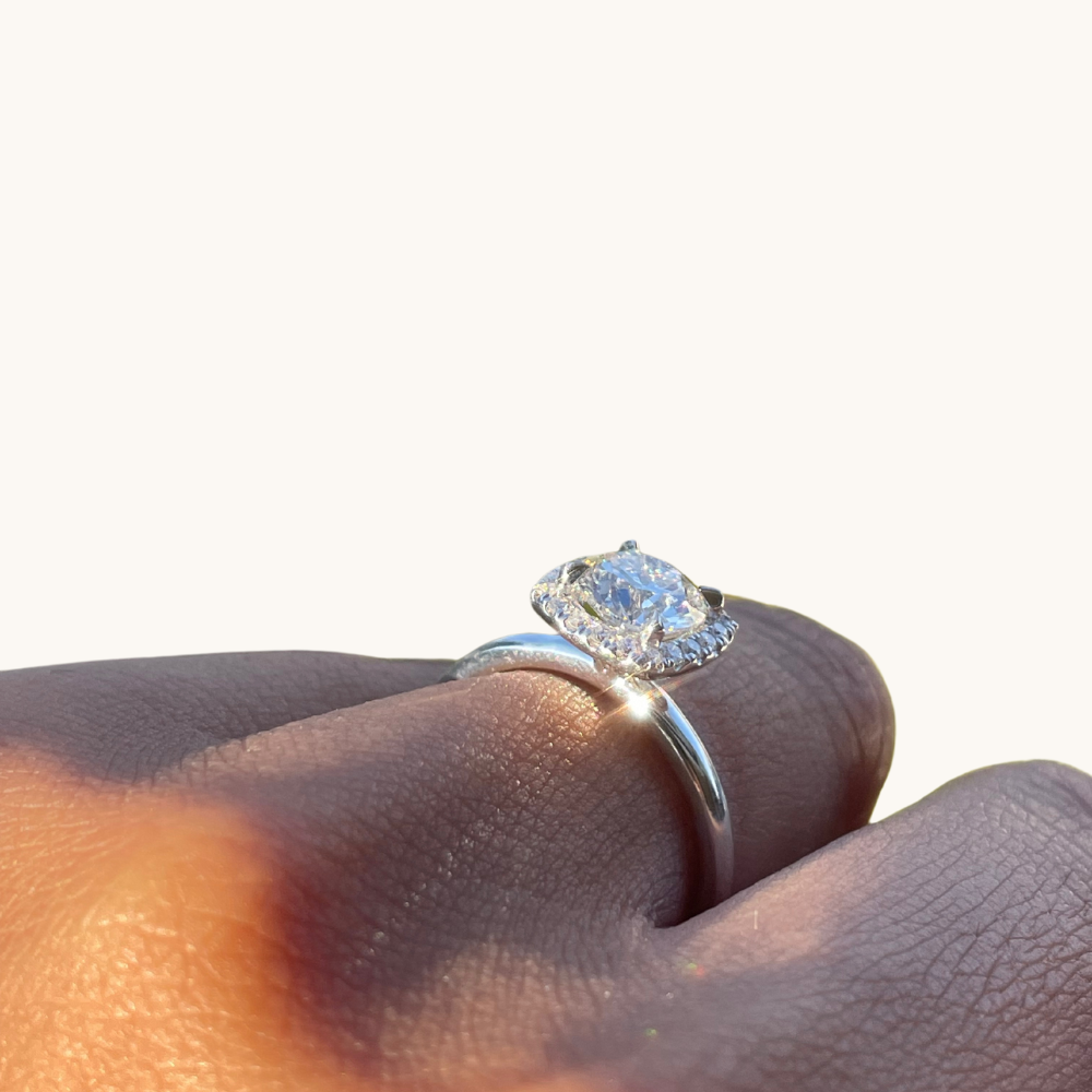 1.23 Round Lab Diamond Engagement Ring