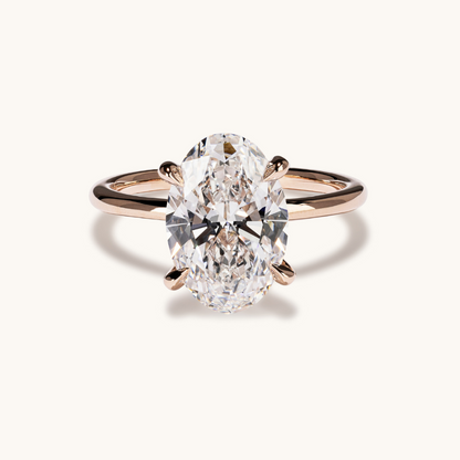 3.60 Oval Lab Diamond Engagement Ring - Happy Jewelers Fine Jewelry Lifetime Warranty