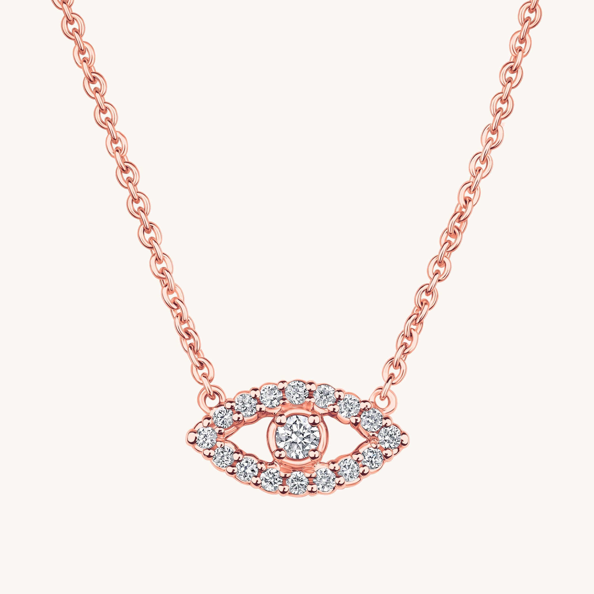 Dainty Diamond Evil Eye Necklace - Happy Jewelers Fine Jewelry Lifetime Warranty