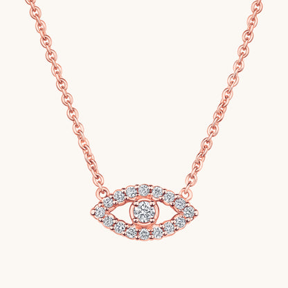 Dainty Diamond Evil Eye Necklace - Happy Jewelers Fine Jewelry Lifetime Warranty