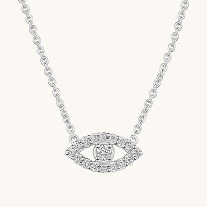 Dainty Diamond Evil Eye Necklace - Happy Jewelers Fine Jewelry Lifetime Warranty