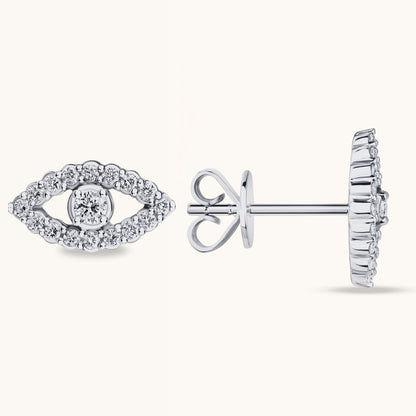 Diamond Evil Eye Stud Earrings - Happy Jewelers Fine Jewelry Lifetime Warranty