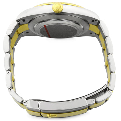 Rolex Datejust TT Stainless Steel & Yellow Gold 41mm Silver Stick Dial Watch Reference#: 126333 - Happy Jewelers Fine Jewelry Lifetime Warranty