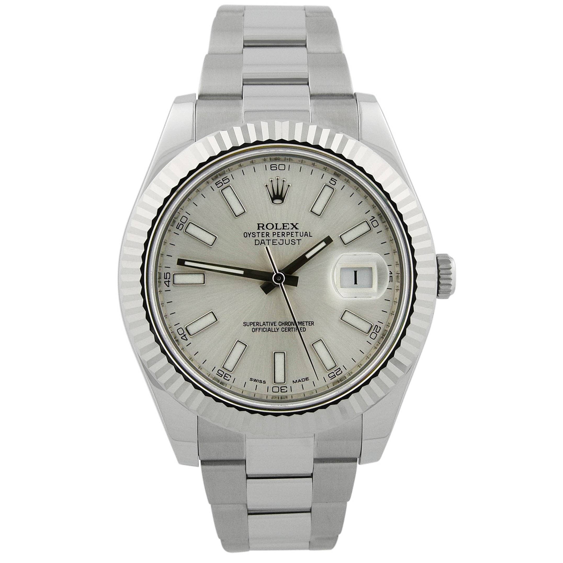 Rolex Datejust 41mm Silver Dial Watch Ref# 116334 - Happy Jewelers Fine Jewelry Lifetime Warranty