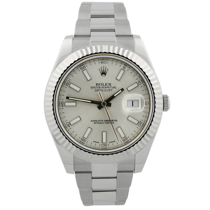 Rolex Datejust 41mm Silver Dial Watch Ref# 116334 - Happy Jewelers Fine Jewelry Lifetime Warranty