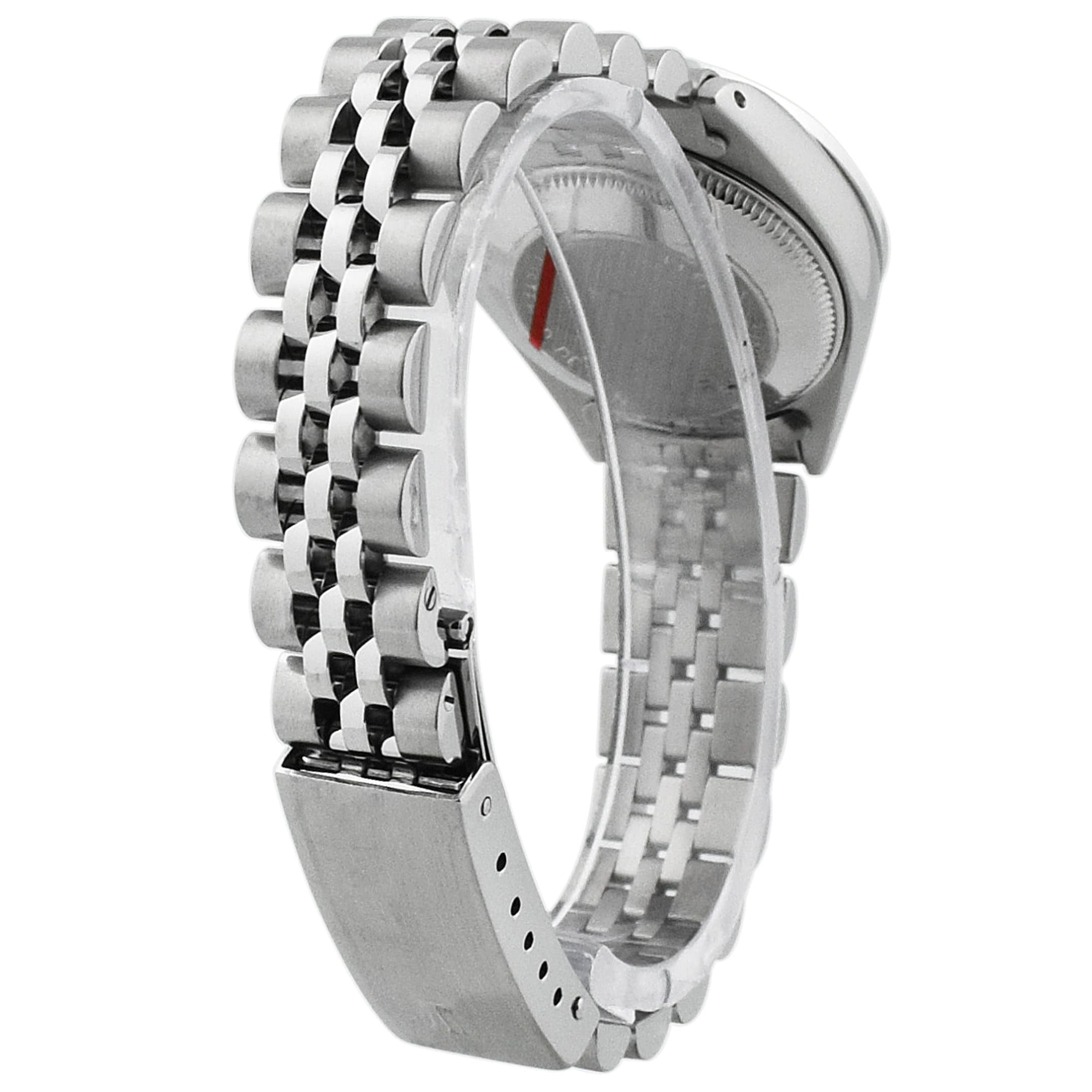 Rolex Date Stainless Steel 26mm White MOP Diamond Dial Watch Reference #: 6919 - Happy Jewelers Fine Jewelry Lifetime Warranty