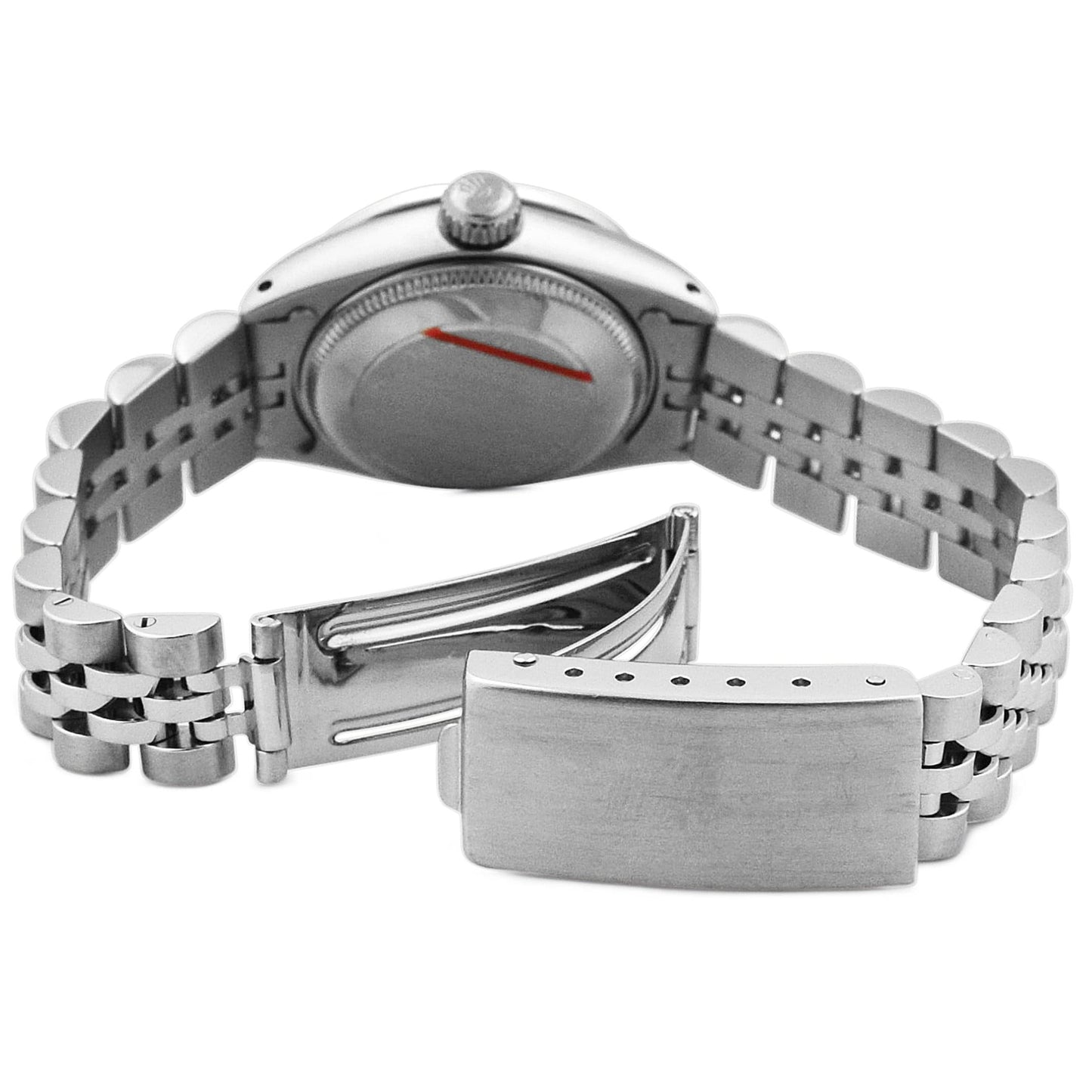 Rolex Date Stainless Steel 26mm White MOP Diamond Dial Watch Reference #: 6919 - Happy Jewelers Fine Jewelry Lifetime Warranty