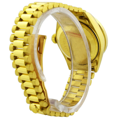 Rolex Datejust Yellow Gold 26mm White MOP Diamond Dial Watch Ref# 69178 - Happy Jewelers Fine Jewelry Lifetime Warranty