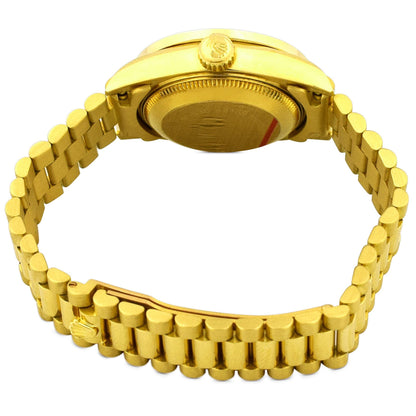 Rolex Datejust Yellow Gold 26mm White MOP Diamond Dial Watch Ref# 69178 - Happy Jewelers Fine Jewelry Lifetime Warranty