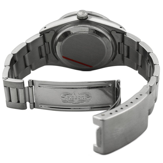 Rolex Datejust Stainless Steel 34mm Custom White MOP Diamond Dial Watch Reference#: 15200 - Happy Jewelers Fine Jewelry Lifetime Warranty