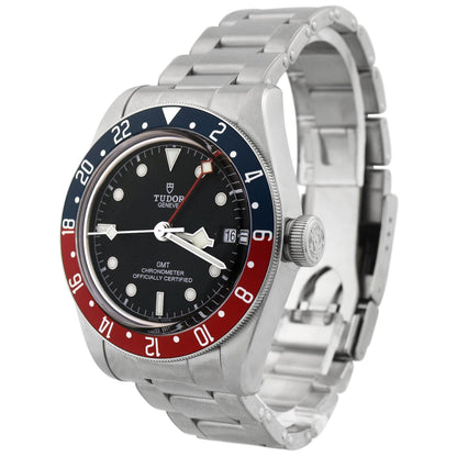 Tudor Black Bay GMT Stainless Steel 41mm Black Dot Dial Watch Reference#: 79830RB - Happy Jewelers Fine Jewelry Lifetime Warranty