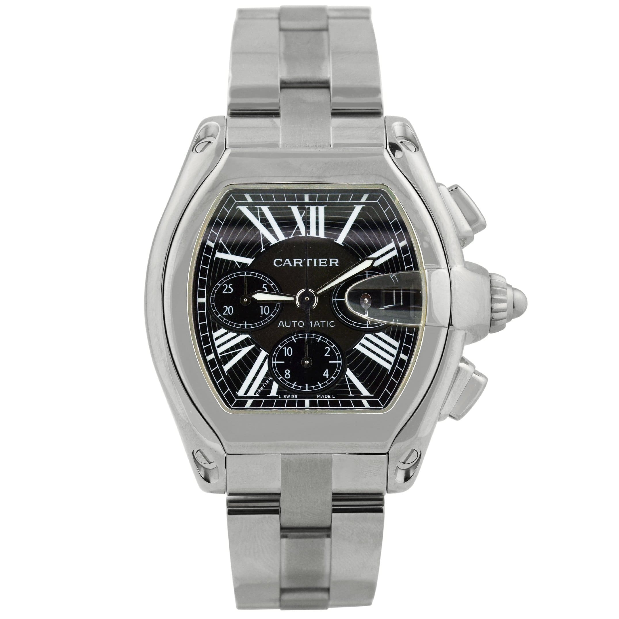 Cartier Roadster 43mm Black Dial Watch Ref# W62020X6