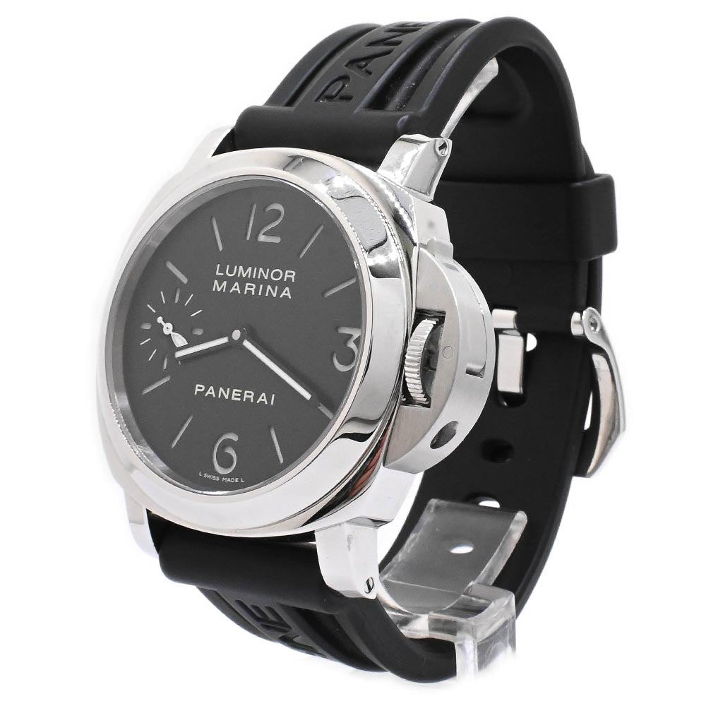 Panerai Men's Luminor Marina 44mm Black Dial Watch Reference #: PAM0111 - Happy Jewelers Fine Jewelry Lifetime Warranty